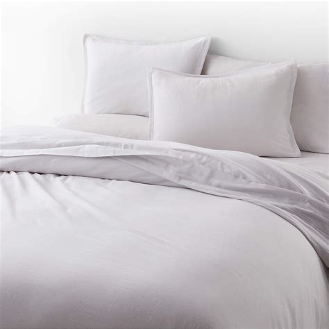 Organic Double Weave Light Grey Full Queen Duvet Crate And Barrel Canada