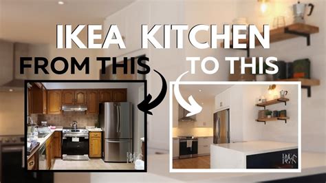 Beautiful Ikea Kitchen Before And After White Kitchen Youtube