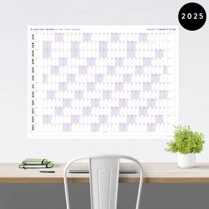 PRINTABLE 2025 Wall Calendar Digital PDF Instant Download 2025 Wall ...