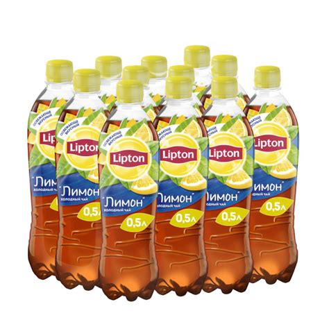Чай Lipton холодный черный Лимон, Липтон 12 шт. по 0,5 л. - купить с ...