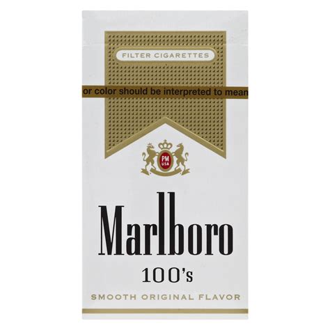 Marlboro Gold 100s Cigarettes 20ct Box 1pk : Smoke Shop fast delivery ...