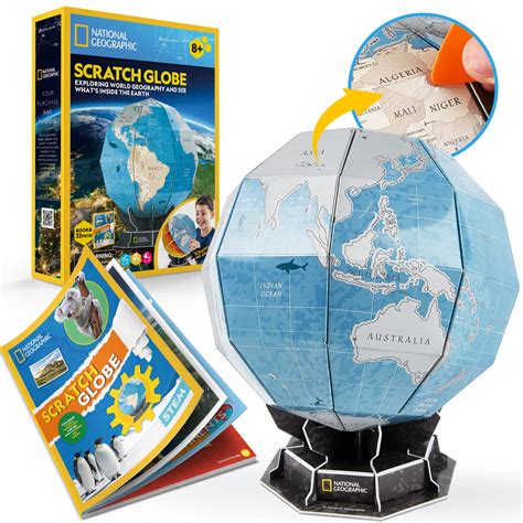 Snapklik.com : NATIONAL GEOGRAPHIC Scratchable Globe For Kids- STEM