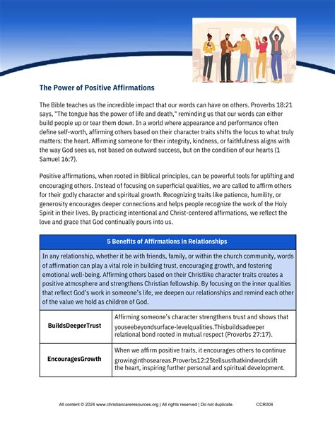 The Power of Positive Affirmations – Christian Care Resources