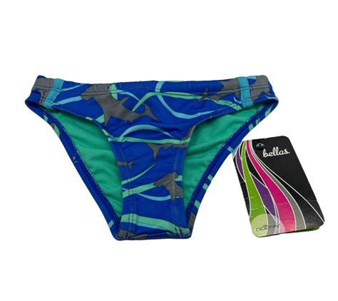 Dolfin Bellas Blue Hammerhead Shark Bikini Bottoms Size Xxs Upf Nwt Ebay