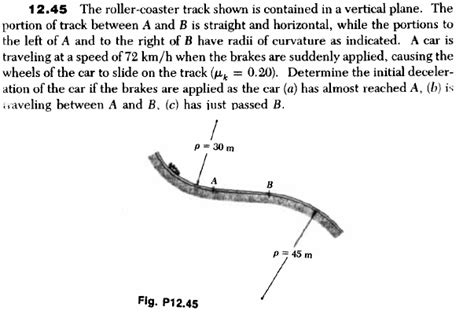 Solved The Roller Coaster Track Shown Is Contained In A Chegg