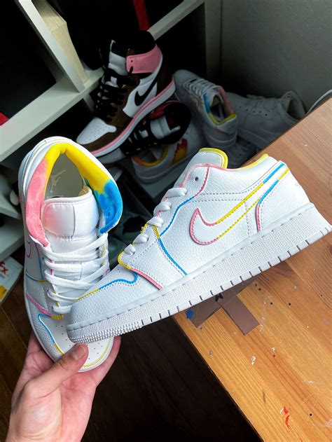 Nike Air Jordan 1 Cotton Candy Custom Etsy
