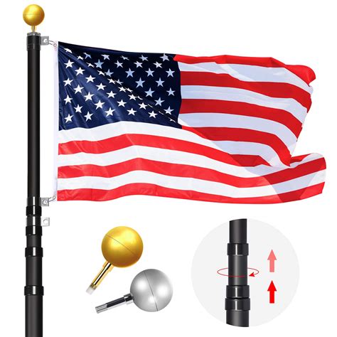 Buy Telescoping Outdoor Flag Pole Kit Ft To Ft Thick Heavy Duty