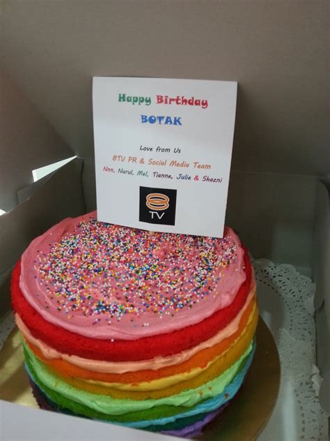 Zeti Hot Oven 365 Hot Oven Naked Stacked Rainbow Cake