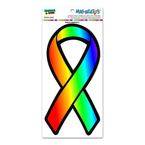 Rainbow Awareness Ribbon Gay Lesbian LGBT Pride MAG NEATO S TM Car Refrigerator Magnet