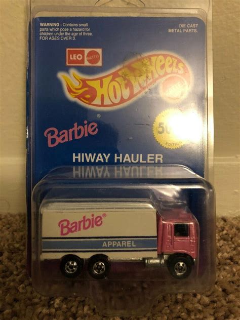 Leo India Hot Wheels Barbie Hiway Hauler Blue Card Rare Nib Moc