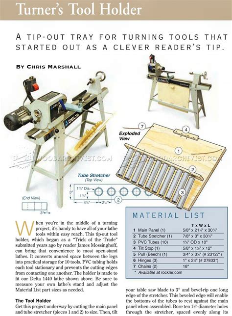 Wood Lathe Tool Holder • WoodArchivist