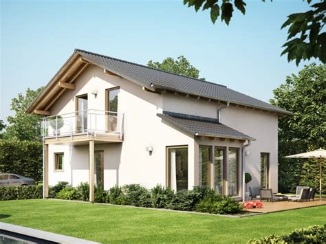 Fertighaus SUNSHINE 144 V2 Mit Giebel Eckerker Und Loggia