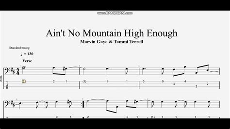 Marvin Gaye Tammi Terrell Ain T No Mountain High Enough Bass Tab