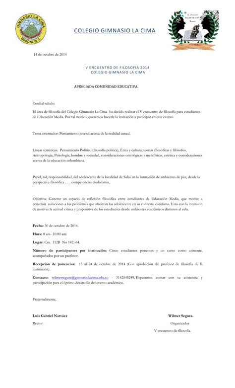 PDF Carta de invitación gimnasiolacima edu co de queremos