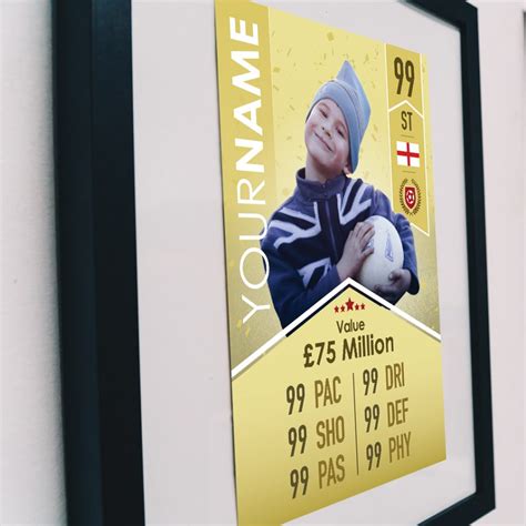 Personalised FIFA Card Poster Custom FIFA Ultimate Team Card