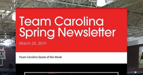 Team Carolina Spring Newsletter Smore Newsletters