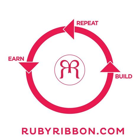 Ruby Ribbon Logo With Arrows