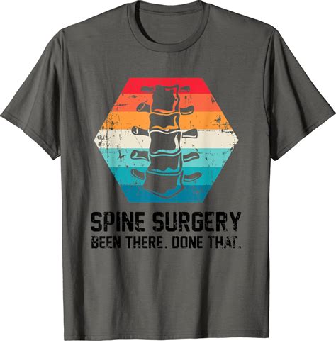 Retro Spine Surgery Funny Back Recovery T Men Women Kids