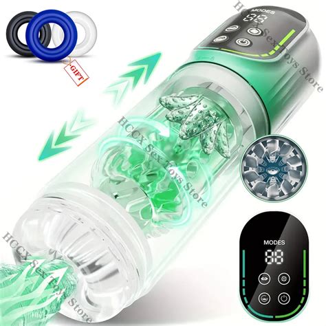 Telescopic Rotation Male Masturbator Vagina Masturbation Equipment Sex Toys For Men Goods For