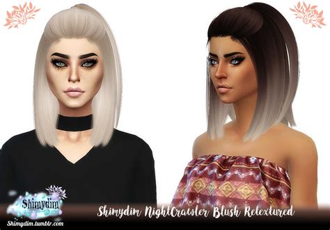 Shimydim Nightcrawler S Blush Hair Retextured Sims Hairs