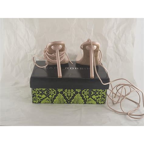 Cape Robbin Nude Ada Clear Strappy Sz M Heels Depop