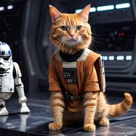 Ginger Cat In Star Wars Universe Stable Diffusion Online