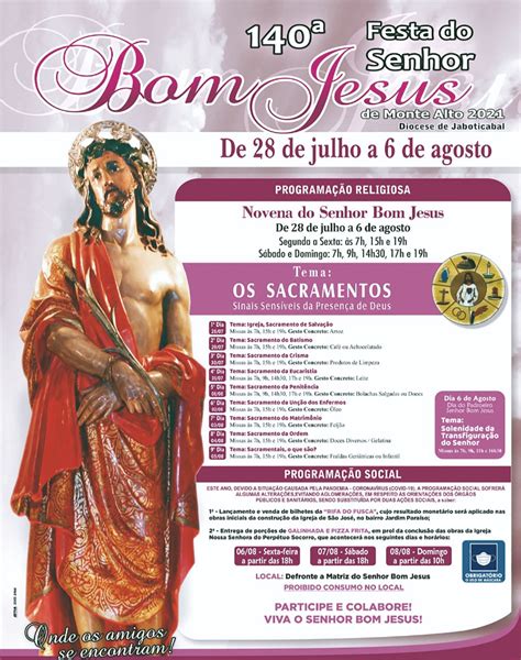 Novena Do Senhor Bom Jesus Tem In Cio Nesta Quarta Jornal O Imparcial