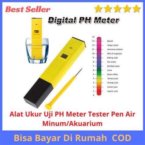 Alat Ukur Uji Ph Meter Tester Pen Air Minum Akuarium Ph