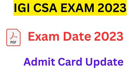 IGI Aviation Admit Card Out IGI Ka Admit Card Kab Ayega Igi Csa