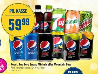 Pepsi Up Zero Sugar Mirinda Eller Mountain Dew Tilbud Hos Otto Duborg