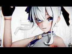 Hoshimachi Suisei Undress Dance Hololive Hentai Vtuber Rabbit Hole Song Mmd D White Hair Clip