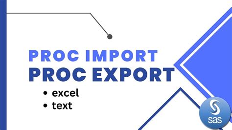 Proc Import Proc Export Advance Sas Procedures In Sas Import