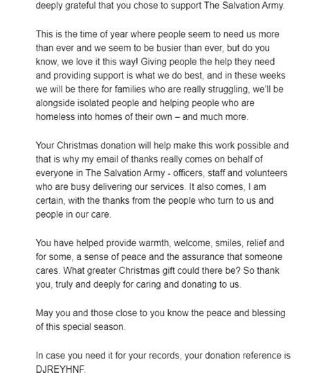 The Salvation Army Christmas Donation Titus Fire And Security