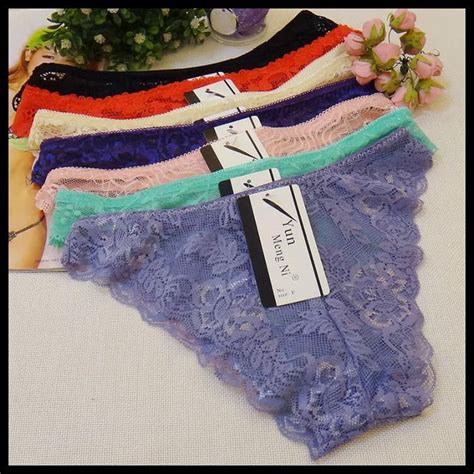 Jual Pakaian Dalam Wanita Celana Dalam Thong Lingerie Sexy Bahan Lace Brea Putih Shopee