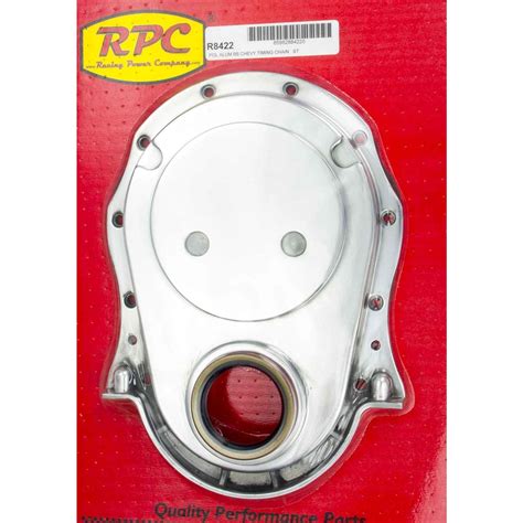 Racing Power Co Packaged Bbc Alum Timing Chain Cover Polished R8422 Pit Stop Usa