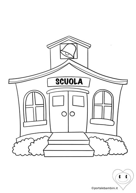 Scuola da Colorare (stampa gratis) | portalebambini.it