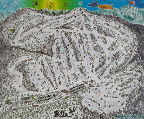 Mount Sunapee New Hampshires Resort Original Ski Map David Pollack