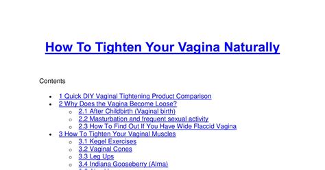 How To Tighten Loose Vagina Naturally 12ways Pdf DocDroid