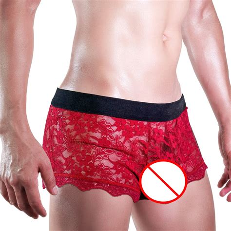 Sexy Men S Transparent Lace Underwear Back Hollow Out Breathable Man Briefs Erotic Sissy Gay