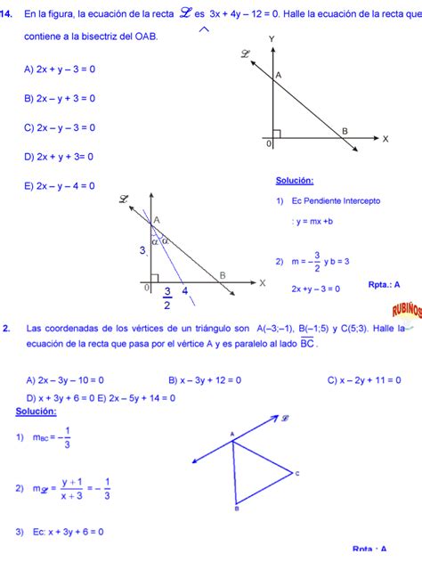 La Recta Geometria Anal Tica Problemas Resueltos Pdf Artofit
