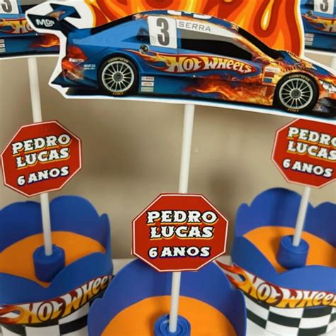 Centro De Mesa Hot Wheels Decora O Personalizado Elo