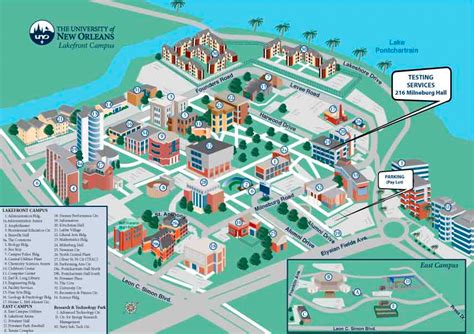 University Of New Orleans Campus Map Zip Code Map