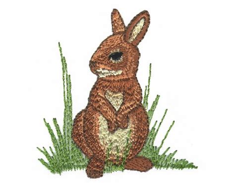 Rabbit Machine Embroidery Design Etsy