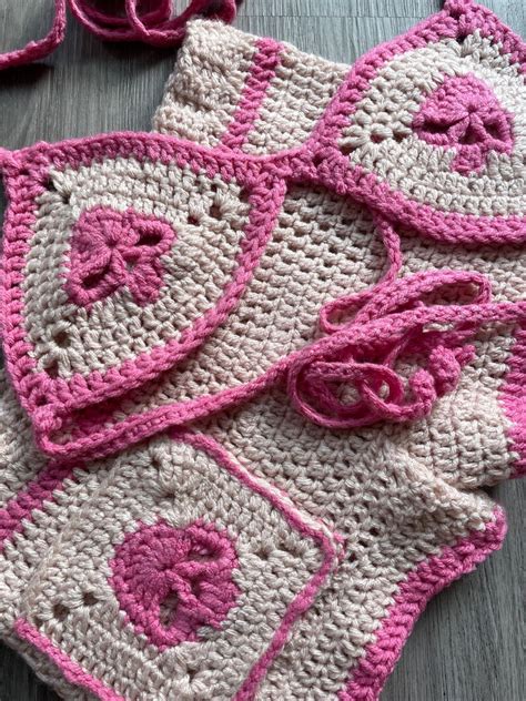 Goth Skull Bikini Shorts Set Etsy