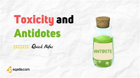 Toxicity and Antidotes - Introduction