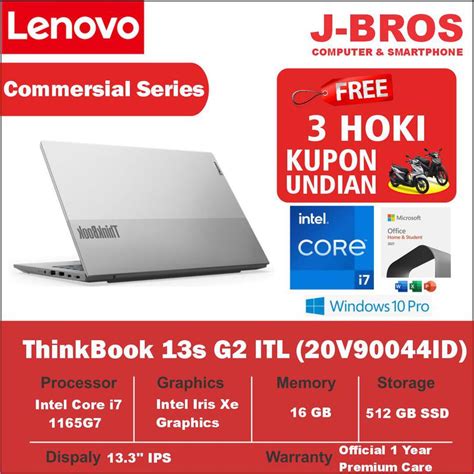 Jual Lenovo 13s G2 Itl I7 1165g7 16gb 512gb Wpro O Hs 2019 133