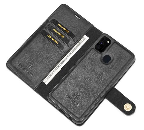 Dg Ming Samsung Galaxy M S Retro Cowhide Leather Magnetic In