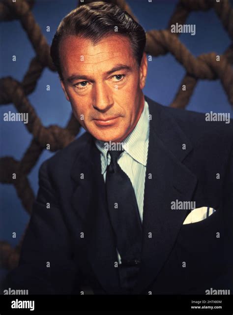 gary cooper circa  colour portrait  suit  tie stock photo alamy