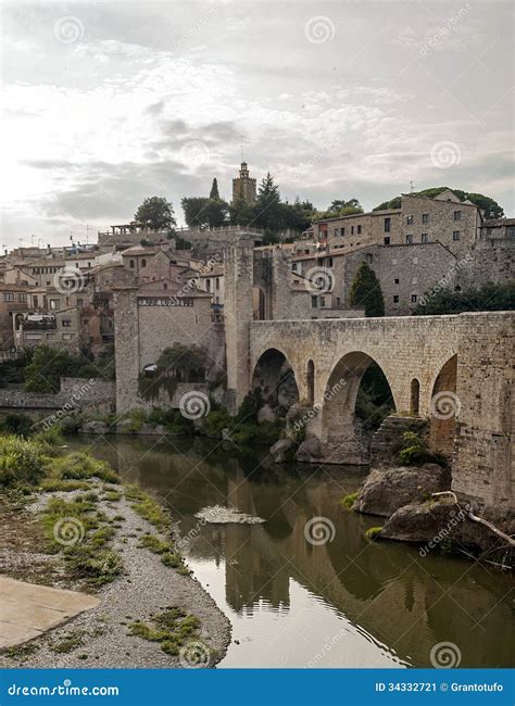 Besalu village stock image. Image of meadows, peaceful - 34332721