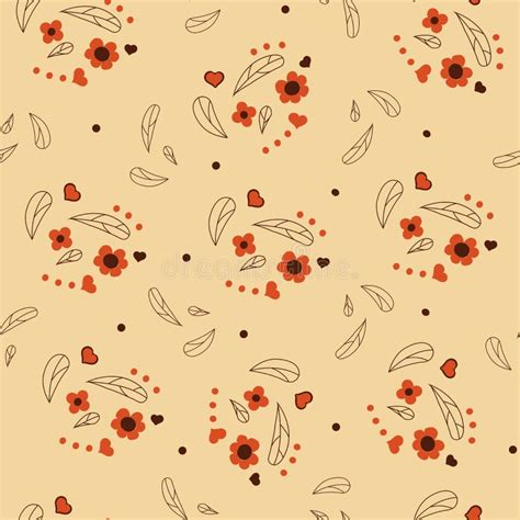 Cute Retro Style Nude Pattern Stock Vector Illustration Of Text Seamless 242255934